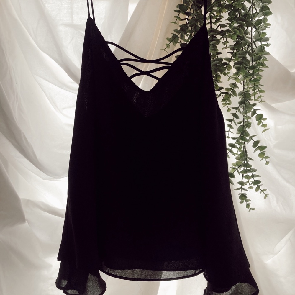 Cross Front Layered Tank Top
